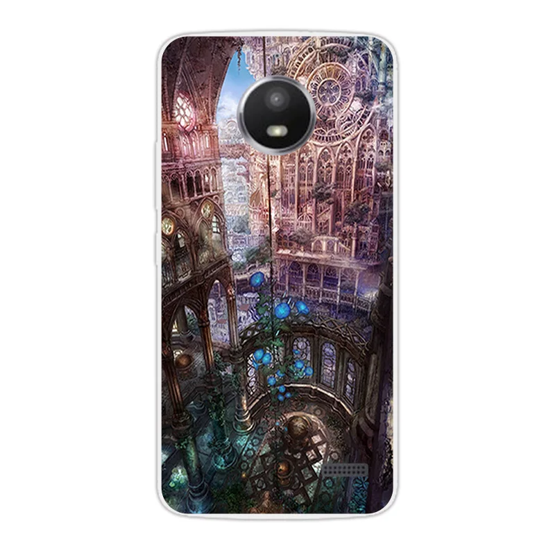 Модные Телефонные Чехлы 5." для Moto E 4 xt1766 xt1763 задняя крышка ТПУ ночь построить Fundas ясно, силиконовые DIY для motorola Moto e4