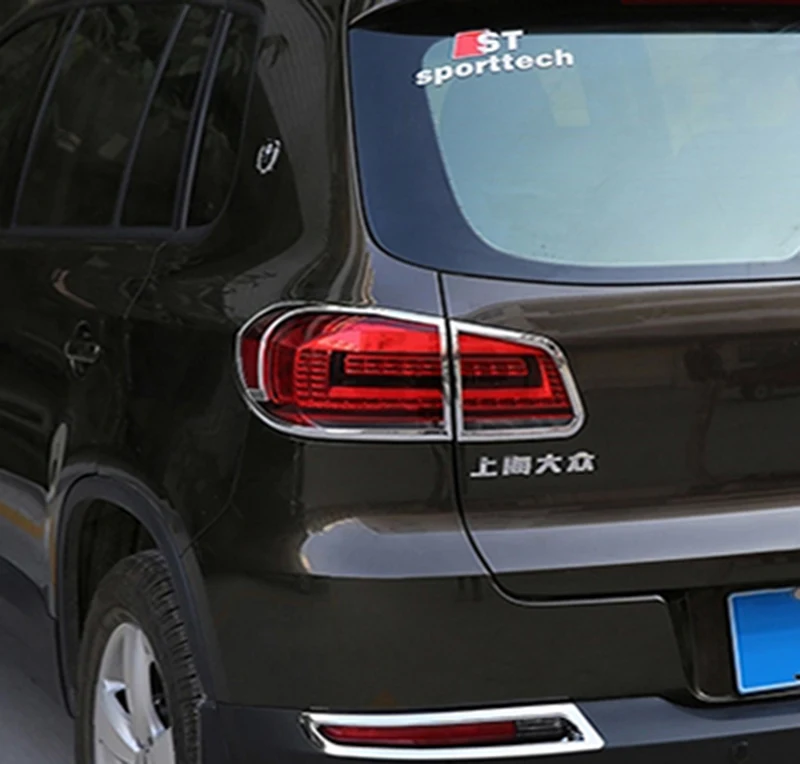 4 шт./компл. ABS для Volkswagen Tiguan 2010 2017 задний светильник рамка светящаяся наклейка