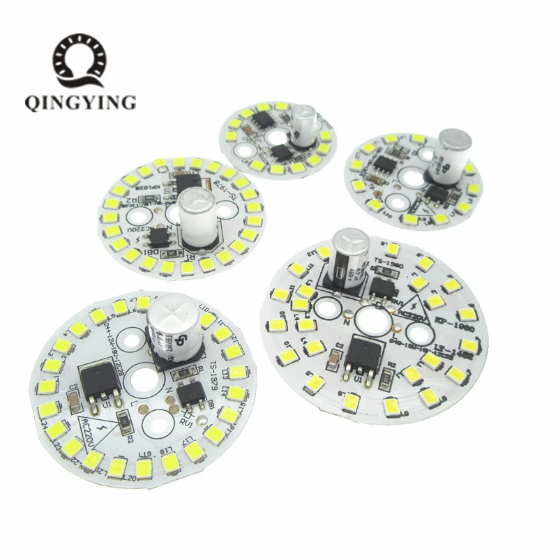 10 шт. AC220V без мерцания 5 Вт 7 9 12 15 Светодиодная лампа высокой PF SMD2835 белая световая