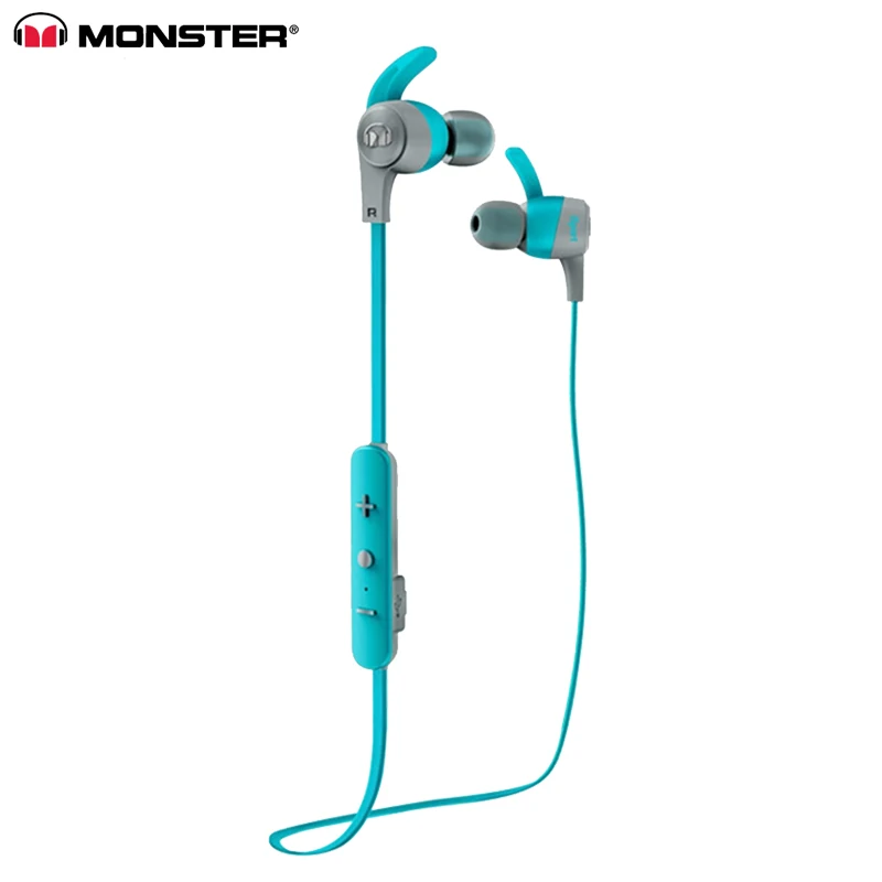 Оригинальные спортивные наушники Monster iSport беспроводные с микрофоном и защитой от