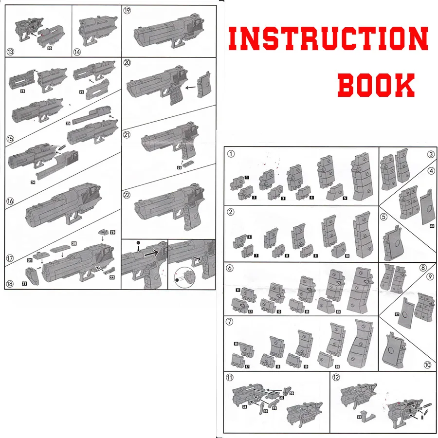 47 шт. Desert Eagle Военная серия Compatibie Legoings Building Blcosk набор игрушек DIY Развивающие
