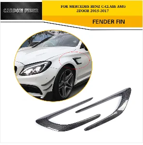 C Класс углеродного волокна передний бампер спойлер комплект для Mercedes Benz C205 C63 AMG S купе 2 двери только 15-17 трансформер