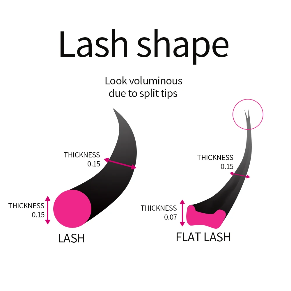 

Eyelash Extensions Ellipse Lash Makeup Beauty Korea thick eyelashes 8-15mm Seashine Lashes Cashmere Flat Lashes Free Shipping