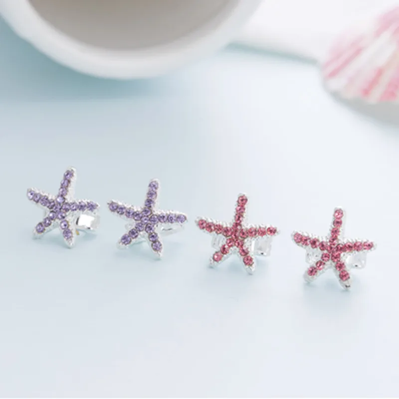 

12 Pcs Starfish Crystal Hair Decoration Buckle Clip Swirl Spiral Twist Hairpins Tiara Bridal Wedding Jewelry Accessories