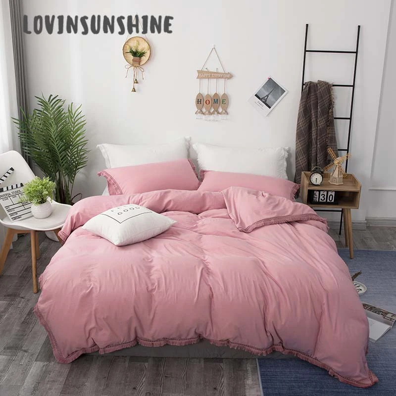 Комплект постельного белья LOVINSUNSHINE Королевский однотонный пододеяльник AB