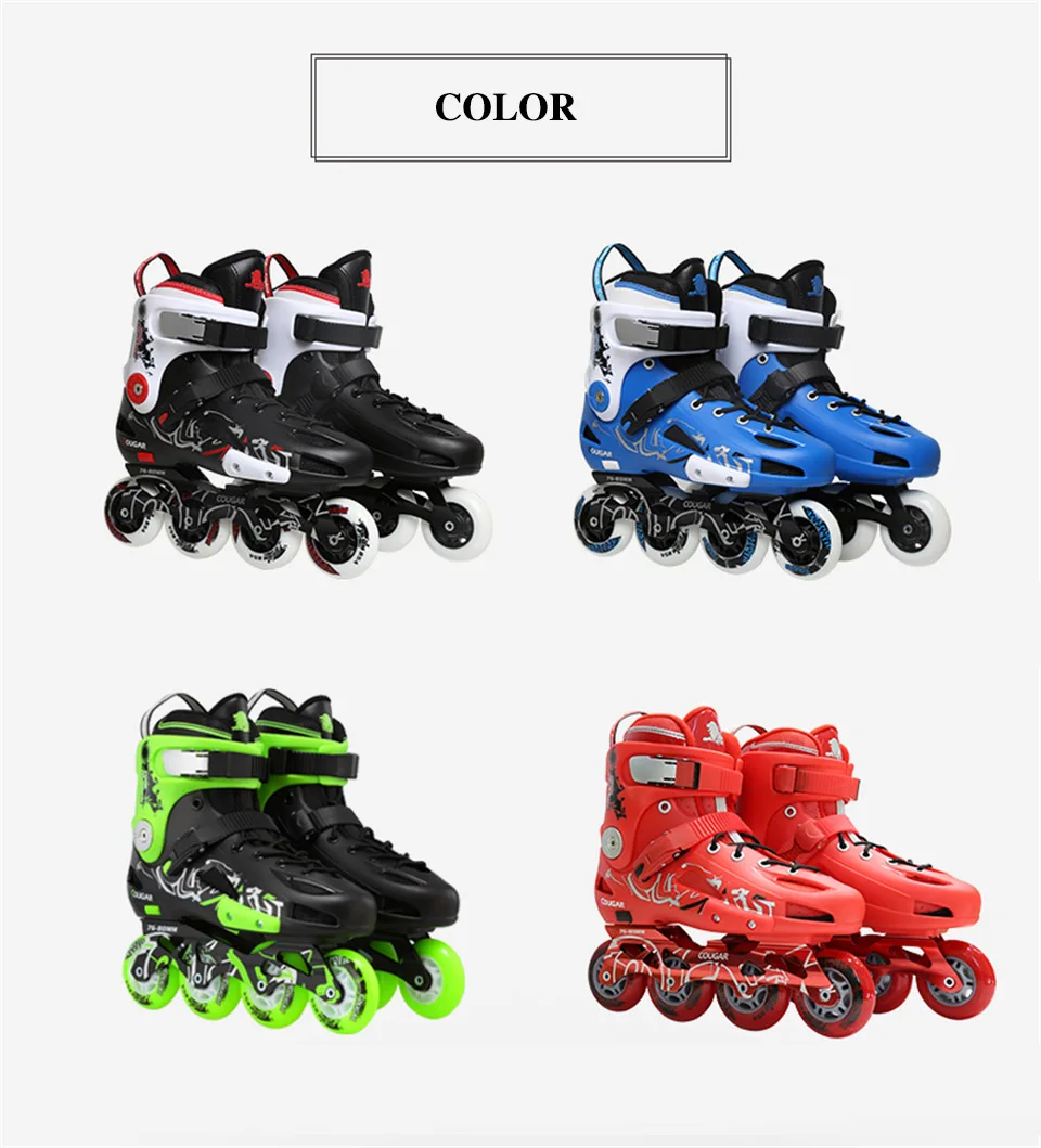 JK Cougar MZS307 роликовые коньки скольжение слалом свободный Скейтер коньки для взрослых детская обувь для роликов кроссовки P8