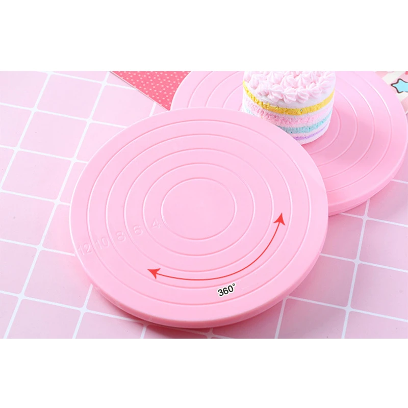Вращающаяся подставка для украшения тортов круглая пластиковая из пищевых