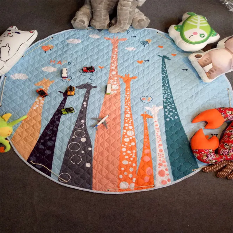 Детский игровой коврик круглый ползающее Одеяло детский для детей гоночный