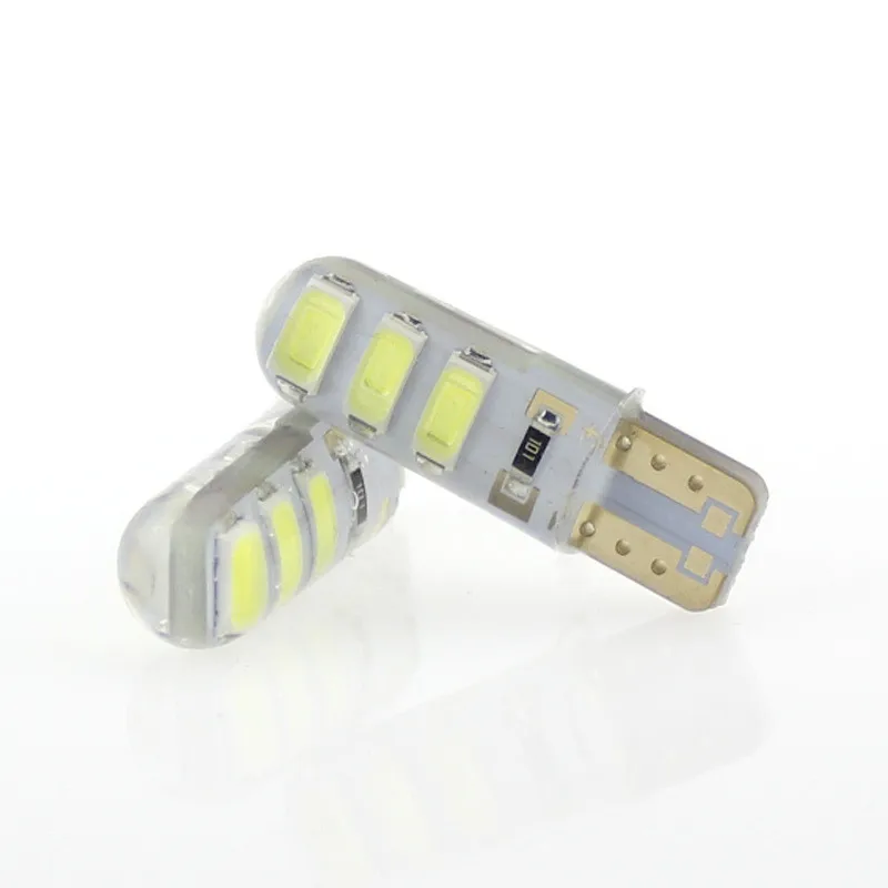 500x автомобиль светодиодный T10 194 W5W DC 12 V Canbus 6SMD 5050 силиконовая оболочка