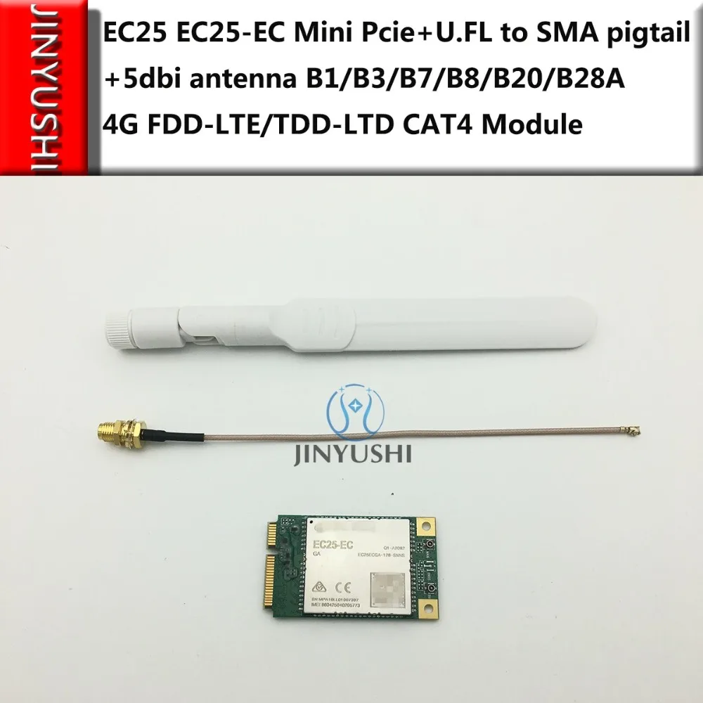 JINYUSHI EC25 EC Mini Pcie + U.FL к SMA pigtail 5dbi антенна B1/B3/B7/B8/B20/B28A 4G FDD LTE/TDD LTD CAT4 модуль|Модемы| |