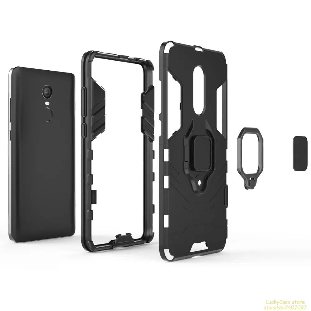 Ring Stand Hybrid Armor Phone Case For Redmi Note 4X fundas Silicone TPU + Hard PC Cover coque etui cases |