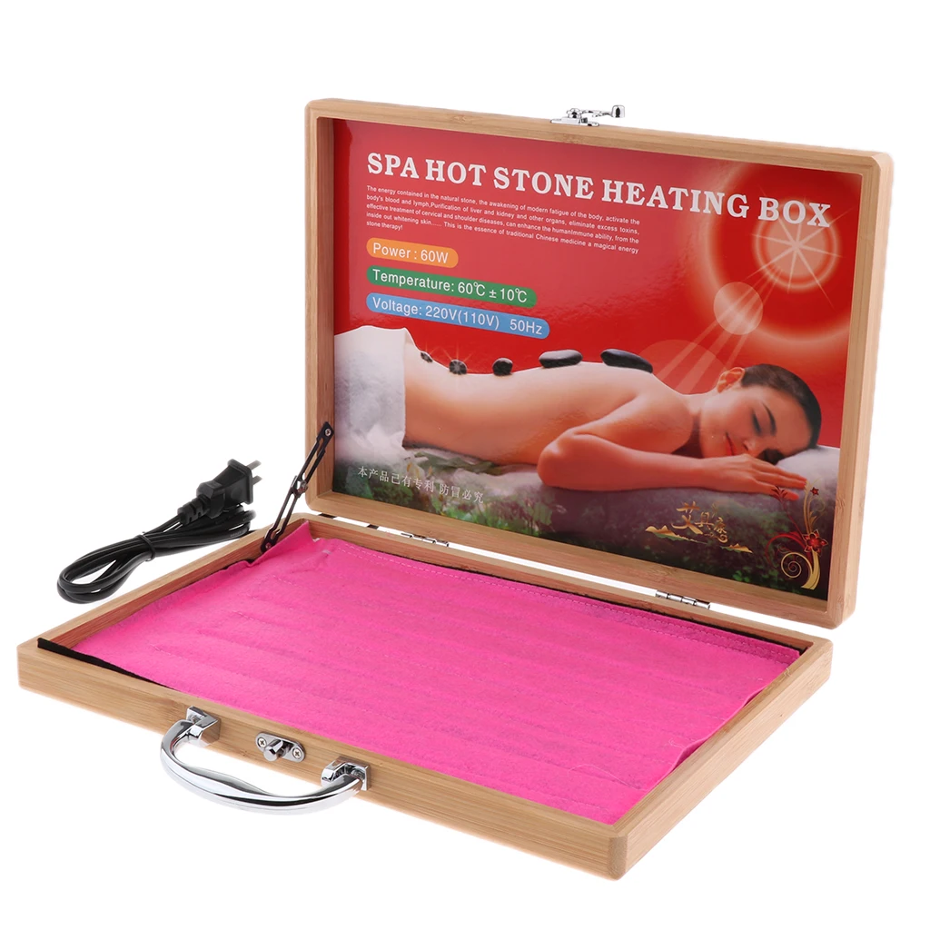 

Electric Hot Stone Heater, SPA Massage Hot Stone Warmer Heating Bag for Body Relax, Holds 20 Pcs Rock Stones