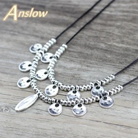anslow hot fashion jewelry new design round charms accessory collar necklace for lady female chokers christmas gift low0066an