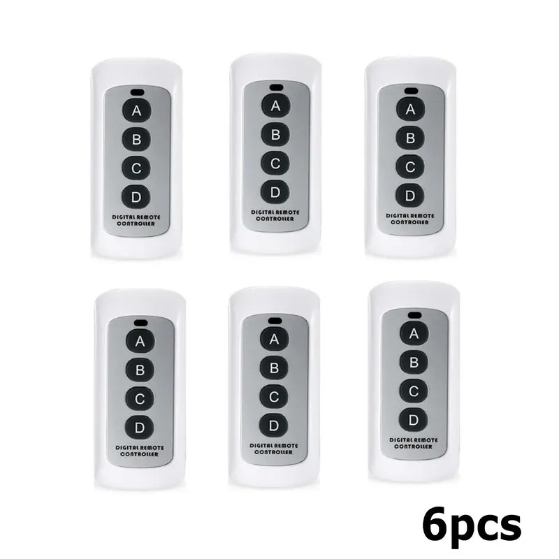 6x white remote Беспроводной RF433 переключатель дистанционного управления модуль DIY Универсальный умный переключатель без функции wifi - Цвет: 6x white remote