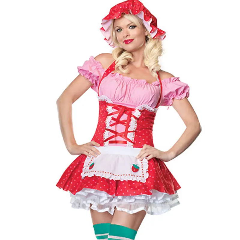 

sexy pink little hood style maid costume,lovely girls france maid costume