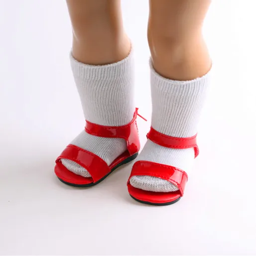 Супер красивые кукольные туфли красные босоножки для 18 дюймов американская