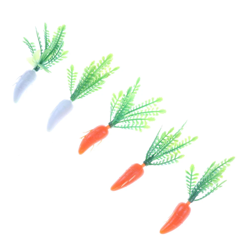 5 Pcs/Set Mini-vegetables Miniature Simulation Radish Home Decor Kitchen Toy For Girls Gift High Quality | Игрушки и хобби