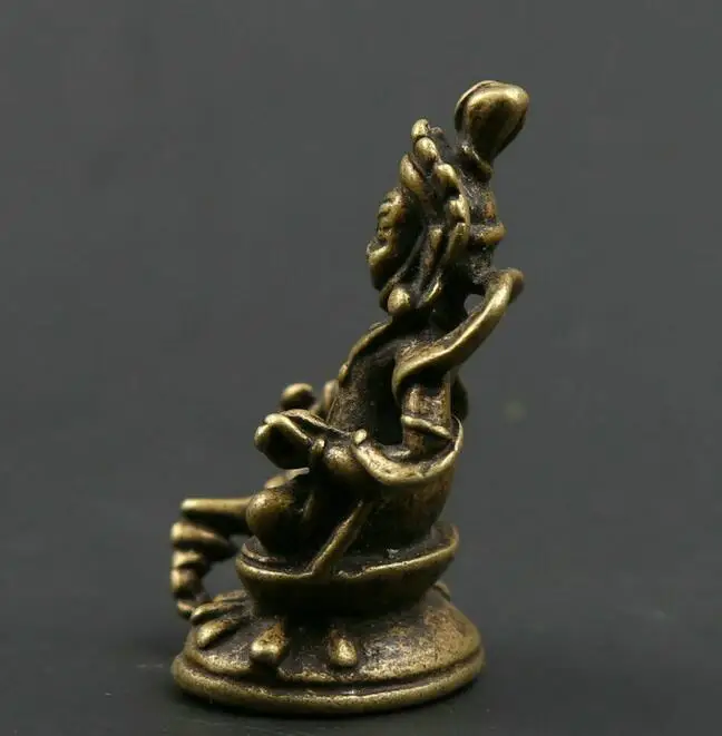 Китайский Бронзовый Изысканный буддизм Махакала амулет гнева изгонние злых