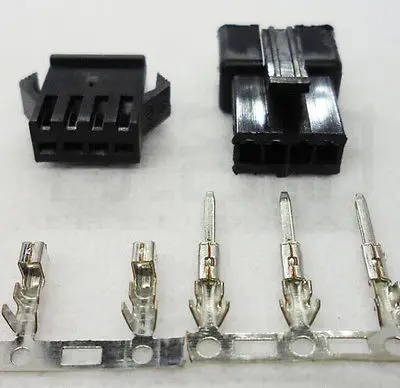 

100PCS 2.54MM 4 Pin 4P Cable Plug Connector Socket Header + Terminal + Housing