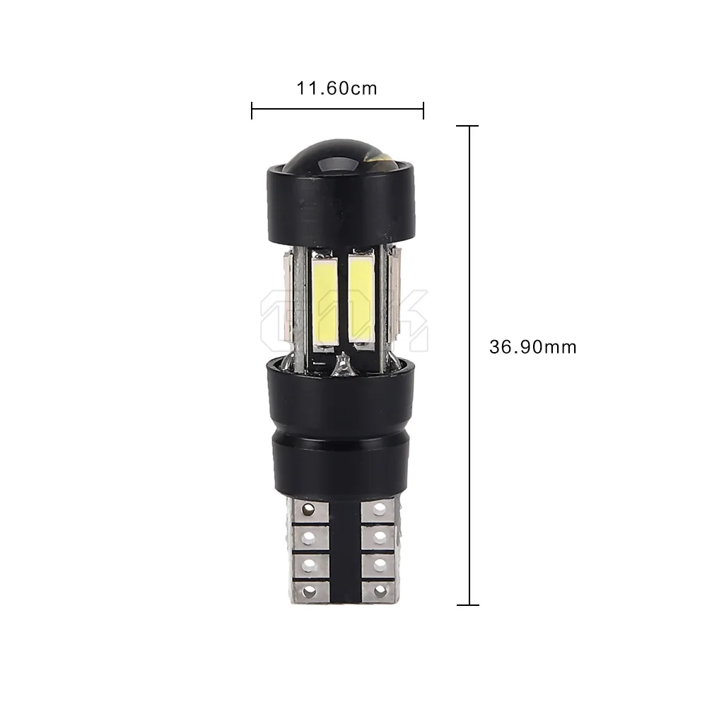 10 шт. Автомобильные светодиодные лампы T10 Canbus 194 168 LED W5W t10 10SMD 7020|Сигнальная лампа| |