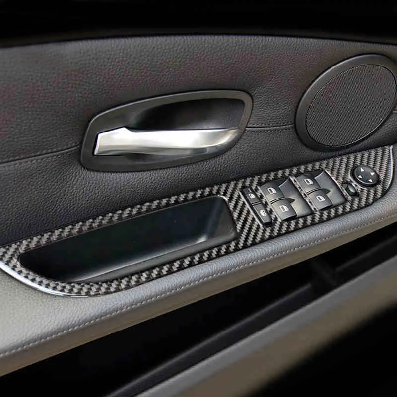 

Автомобильные дверные кнопки, панель, углеродное волокно, наклейки на дверь автомобиля, аксессуары для BMW 5 серии E60 E61 F10 2005-17, стайлинга автом...