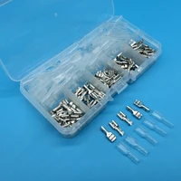 200pcs female spade connector 4 8mm splice female spade connector with insulating sleeves for terminals