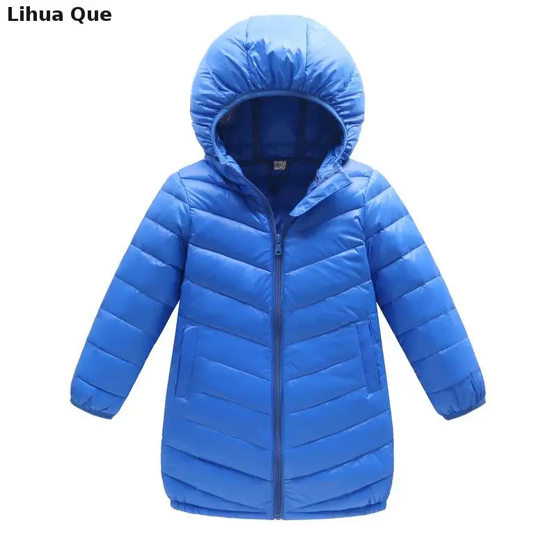 Детская зимняя куртка 2017 года для девочек Модная легкая зимнее пальто теплое
