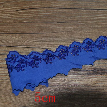 5CM 5YARD 5 ярдов Вышитые хлопковые кружевные Швейные аксессуары для рукоделия ручной работы для одежды сумки Свадебные украшения - Цвет: 5CM 5YARD