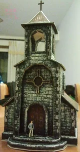 Средневековая архитектура Часовня 3D бумажная модель DIY руководство