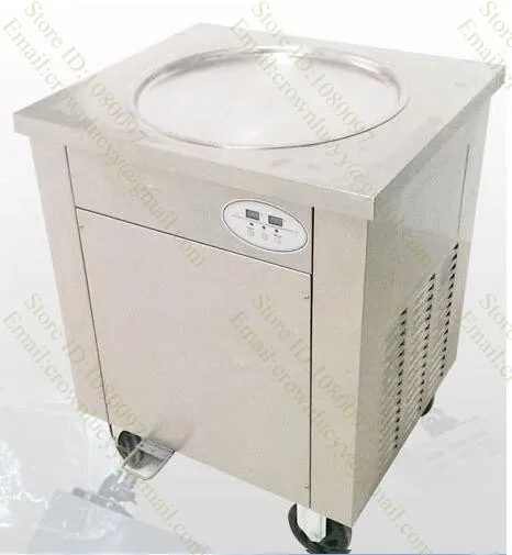 220V 110V Intelligent temperature control fry ice cream machine single round pan diameter 450mm roll | Бытовая техника