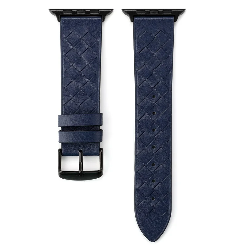 Royal blue Обувь из натуральной кожи ручной ремешок для apple watch группа 4 44/40 мм браслеты, аксессуары для наручных часов iwatch серии, версия 1, 2, 3, ремешок 38/42 мм - Цвет ремешка: Royal blue