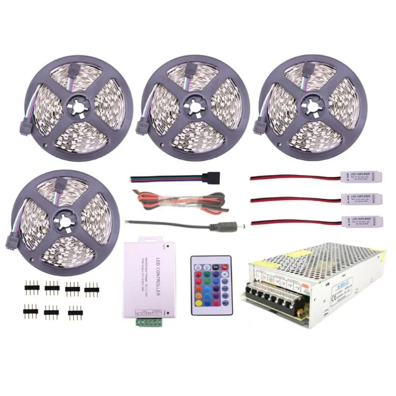 Светодиодная RGB лента 5050 10 м 15 20 комплект 12 В постоянного тока SMD5050 60