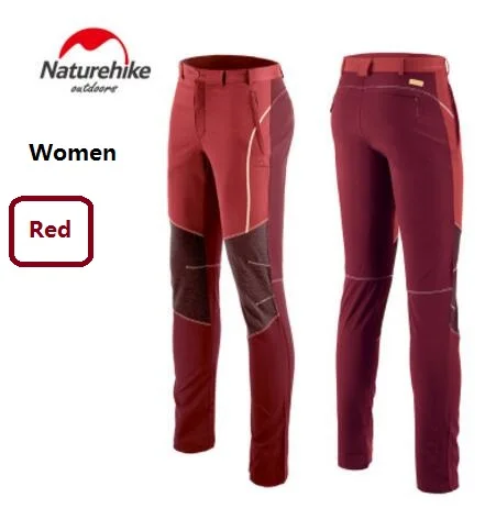 Naturehike фабричная, спортивные штаны для альпинизма на открытом воздухе, цветные быстросохнущие штаны для мужчин и женщин, осенние спортивные штаны для влюбленных - Цвет: Women Red