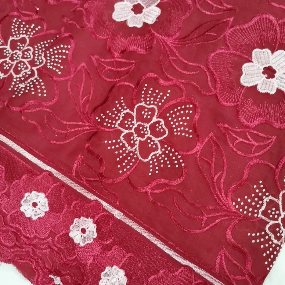 African Cotton Swiss Voile Lace Fabric High-grade fabrics Swiss Voile Lace In Switzerland For Wedding Party Dress