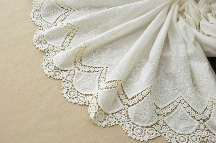 Швейцарская хлопковая вуаль кружевная 100% хлопок 125 см|embroidered lace|swiss cottoncotton voile fabric |