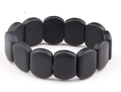 Натуральный черный камень браслет Здравоохранение для моды ручной ювелирные