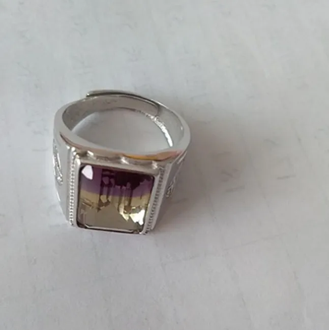KJJEAXCMY fine jewelry 925 Стерлинговое Серебро инкрустированное аметистом мужское и женское универсальное подвижное кольцо