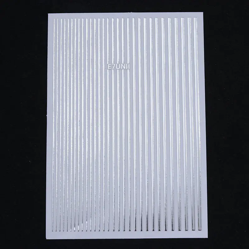 2(12.2-8.4cm) 1 лист Золотой Серебряный 3D стикер для ногтей Striping Ленточные линии металлические многоразмерные полосы клей для накладных ногтей переводная наклейка маникюрный Декор - Цвет: 2(12.2-8.4cm)