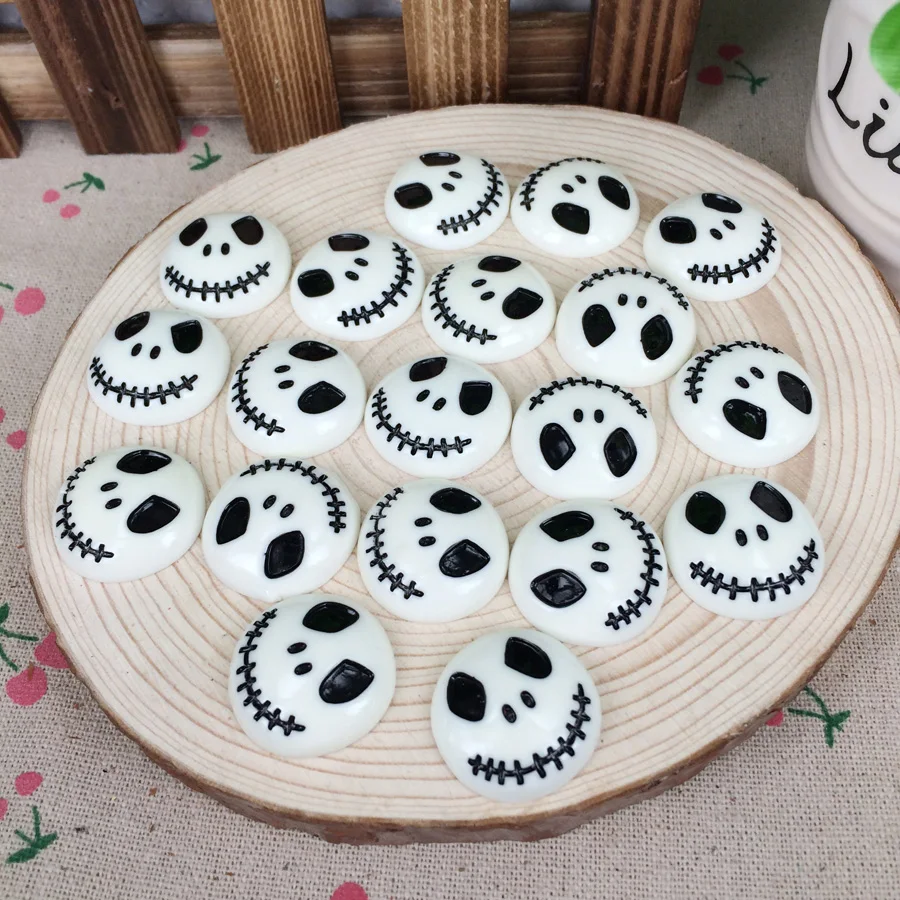 Kawaii плоские &quotсделай сам&quot Хэллоуин призрак уход за кожей лица смолы кабошоны с