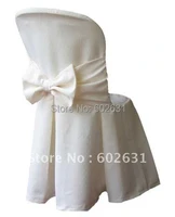 Hot sale of white chair cover for dining chairquality Polyester fabricwashabledurable L-113 customized