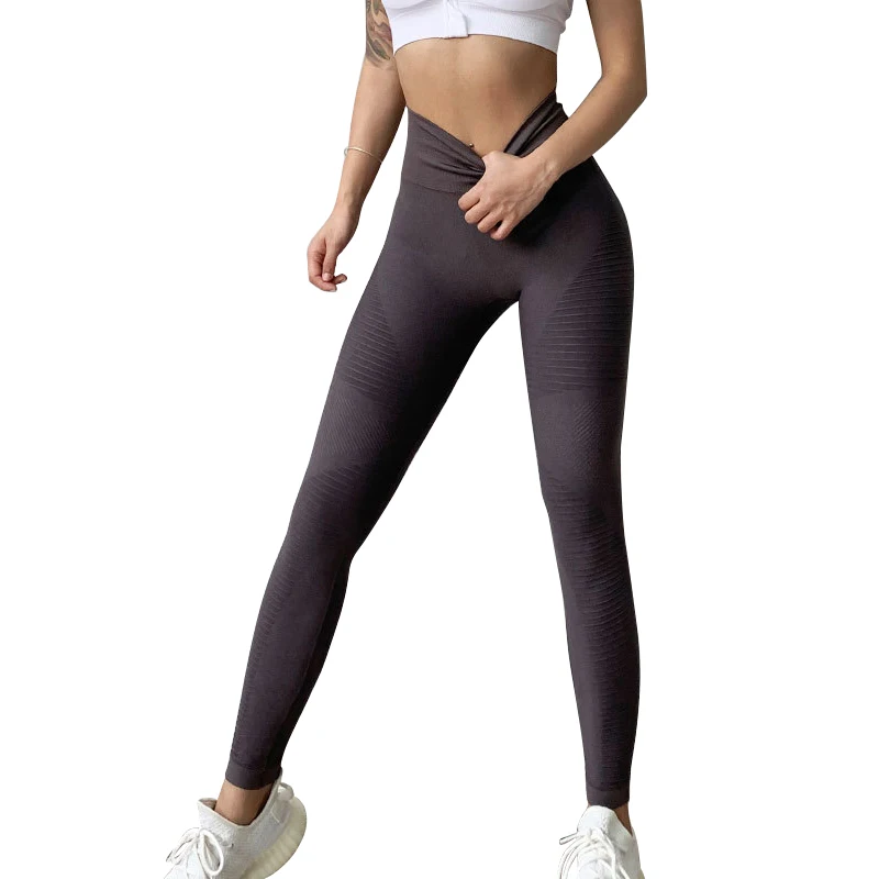 CHRLEISURE, Сексуальные Леггинсы для йоги, спортивные женские штаны для фитнеса, женские штаны для йоги с высокой талией, одноцветные леггинсы для спортзала, бесшовные, пуш-ап