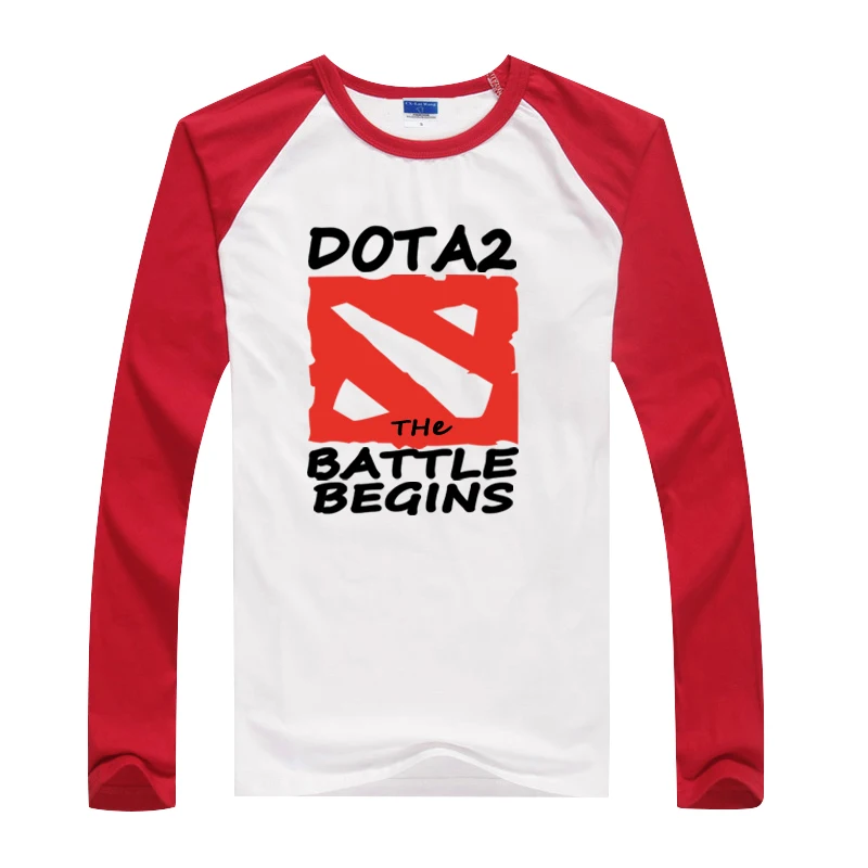 Лидер продаж 2016 футболка с длинным рукавом и мультяшным принтом dota 2 хлопковая