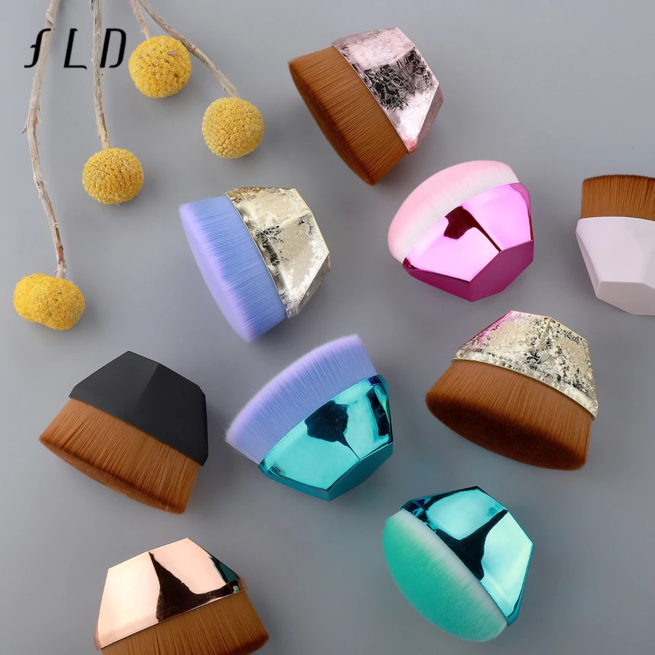 FLD 1Pcs 14 Colors Premium Foundation Brush Powder Face Makeup Cosmetic Tools Kit High Quality Portable Beauty Essential | Красота и