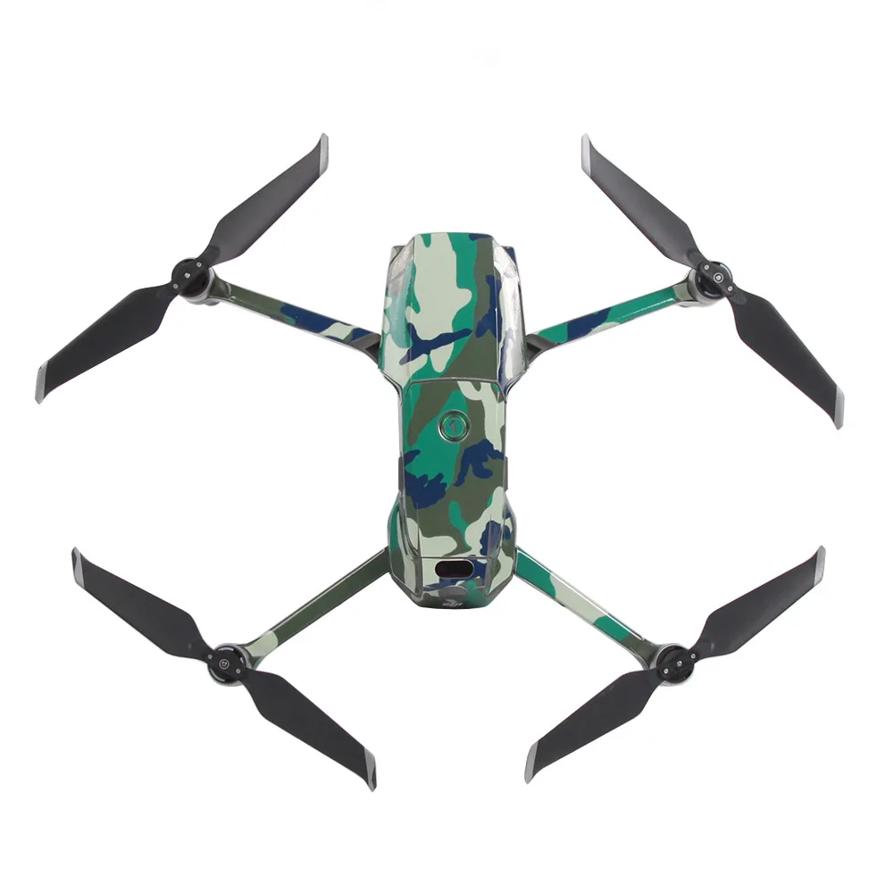 Зеленый камуфляж ПВХ Наклейка кожи Стикеры для DJI Мавик 2 Pro и зум Drone средства