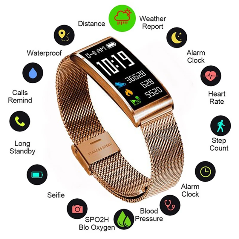 Мужские и женские фитнес трекер X3 Смарт часы браслет IP68 SmartBand пульсометр кровяное