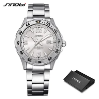 sinobi mens diving sports wrist watches 10bar waterproof auto date luminous males quartz watch clock luxury brand new
