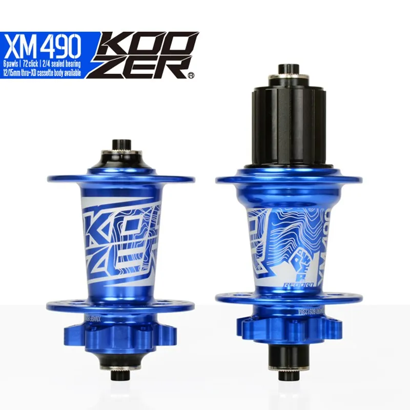 Koozer ступицы 4 подшипника MTB горный велосипед ступица задняя 10*135 мм QR100 * 15 12*142 через