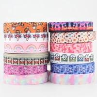 58 16mm cartoon chatacter printed grosgrain ribbon set gift wrapping handmade diy accessories diy bows ribbons for girls