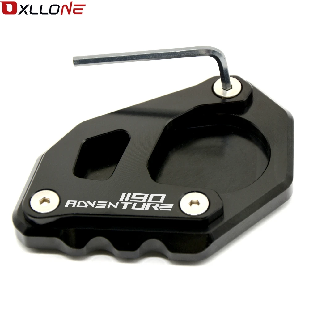 BKBK 1190ADV Для KTM 1050 adv 1090 adv 1190 adv 1290 Adventure CNC алюминиевая мотоциклетная боковая подставка удлинитель подставки накладка - Цвет: BKBK 1190ADV