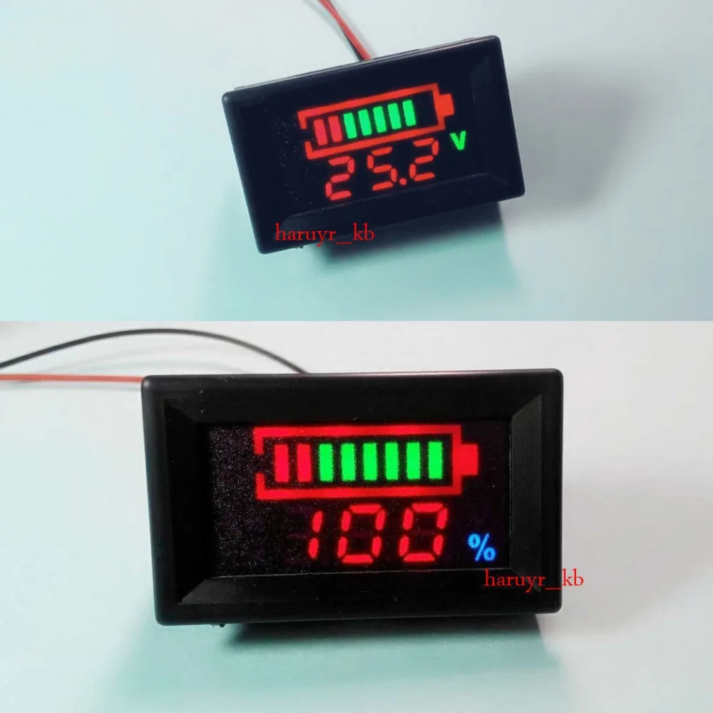 

Цифровой светодиодный индикатор, тестер емкости аккумулятора + измеритель напряжения 12 В, 24 В, 36, 48 В, свинцово-кислотный литий-ионный Аккуму...